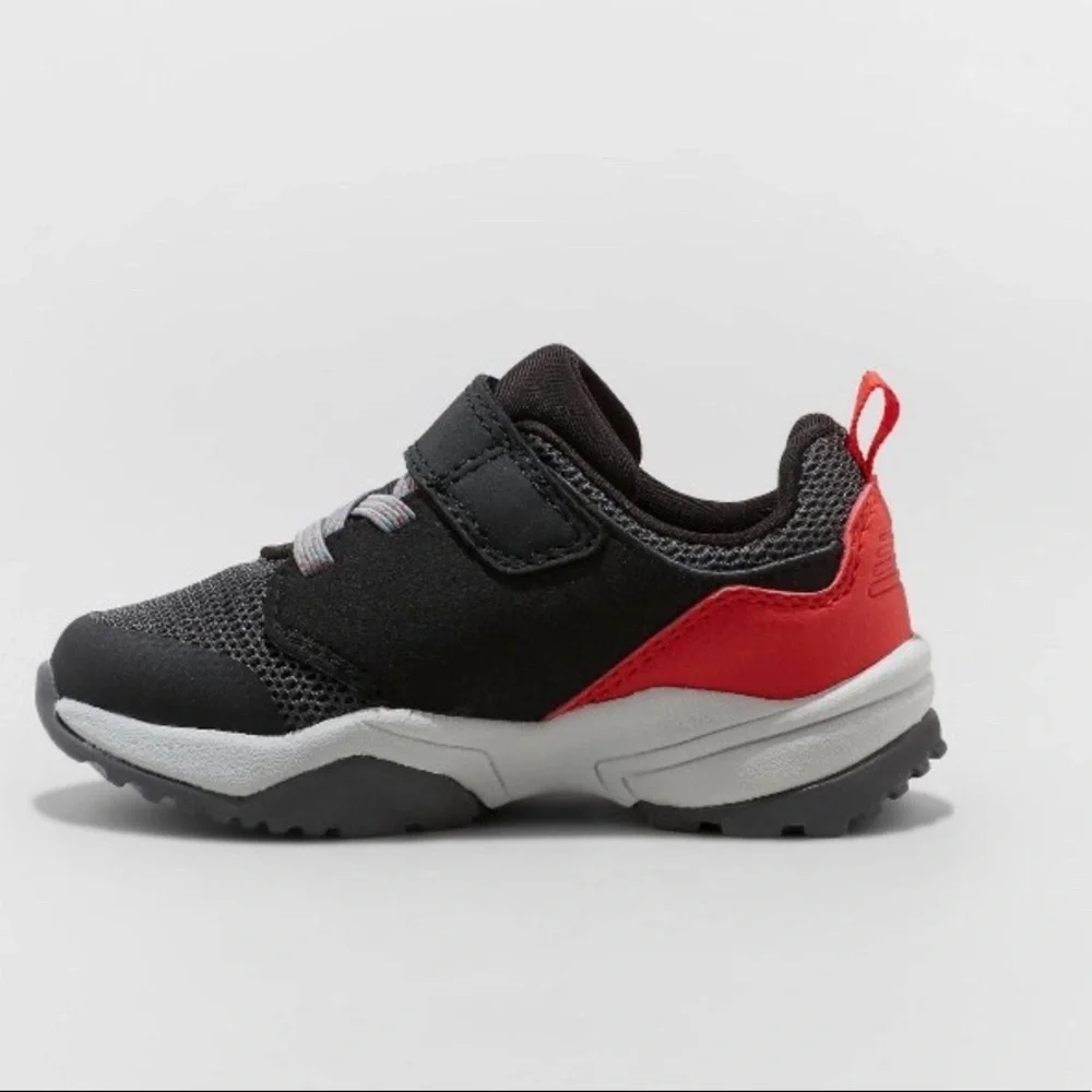 NWT toddler baby boy Ari tennis shoe sneaker Sz 5 cat & jack black gray